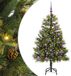 vidaXL Kunstmatige scharnier kerstboom met cones groen 150 cm