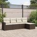 Maison Exclusive - Ensemble de jardin pour le jardin, composé de 5 pièces avec coussins, marron, en polyrotin