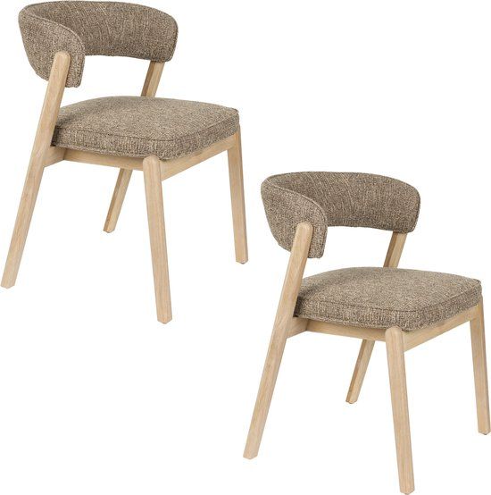 Zuiver Bright Eetkamerstoelen Bruin - Set van 2