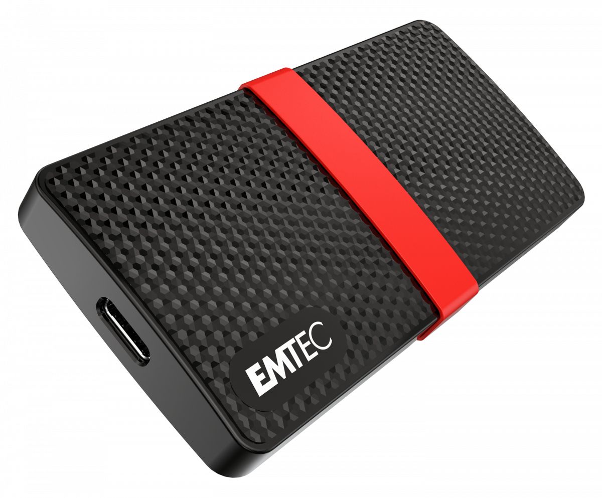 Emtec X200 128GB Portable SSD - Black/Red