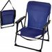 Something Different Wholesale Chaise de camping pliable avec accoudoirs, bleu, capacité de charge de 110 kg
