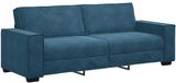 vidaXL Driezitsbank Fluweel Blauw 220x78x84 cm