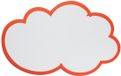 FRANKEN Moderatiekaarten wolk zelfklevend 150x230mm wit met rode rand