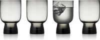 Lyngby Glas Sorrento waterglazen, drinkglazen set, glazen voor dagelijks gebruik, 30 cl, 4 stuks, smoke