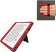 Merkloos E-reader Huls - Flip Case met Handschlaufe - Kunstlederen Cover - Rouge Gris Foncé