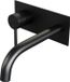 Brauer Black Edition Mitigeur de lavabo encastré avec bec incurvé et plaque de recouvrement Modèle A2 Noir mat