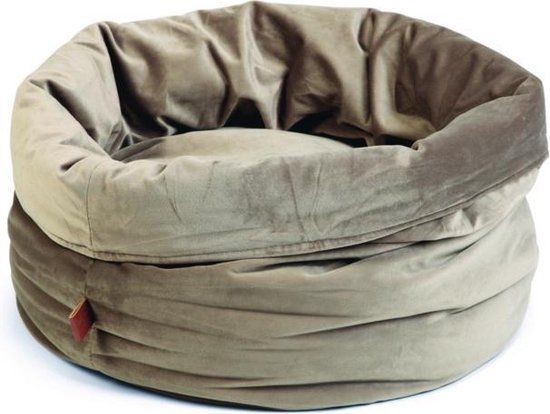 Designed by Lotte Fluco Cat Basket - Velvet - Grey - 45x45x35 cm