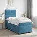 vidaXL Boxspringbed met matras Blauw 80 x 200 cm Fluweel