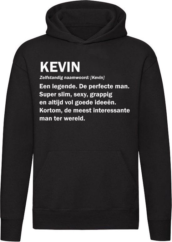 Kevin Grappige Hoodie | Zwart | Unisex | Katoen | Cadeau