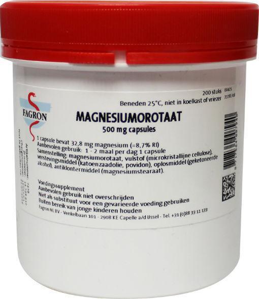 Fagron Magnesium orotaat 500 mg 200 CA