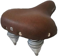 Selle comfort zadel Retro 27 x 24,5 cm unisex gel/staal bruin