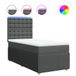 VidaXL Boxspring met matras stof donkergrijs 120x200 cm