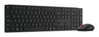 Lenovo 4X31S04830 Clavier et souris - RF Sans fil + Bluetooth - Italien - Noir