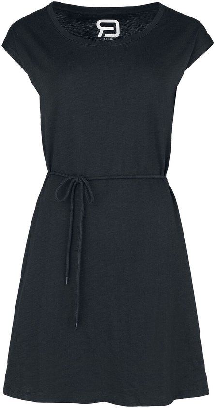 R.E.D. by EMP R.E.D. Rock-Engineered Design Zwarte jurk met tailleband - Dames - 5XL