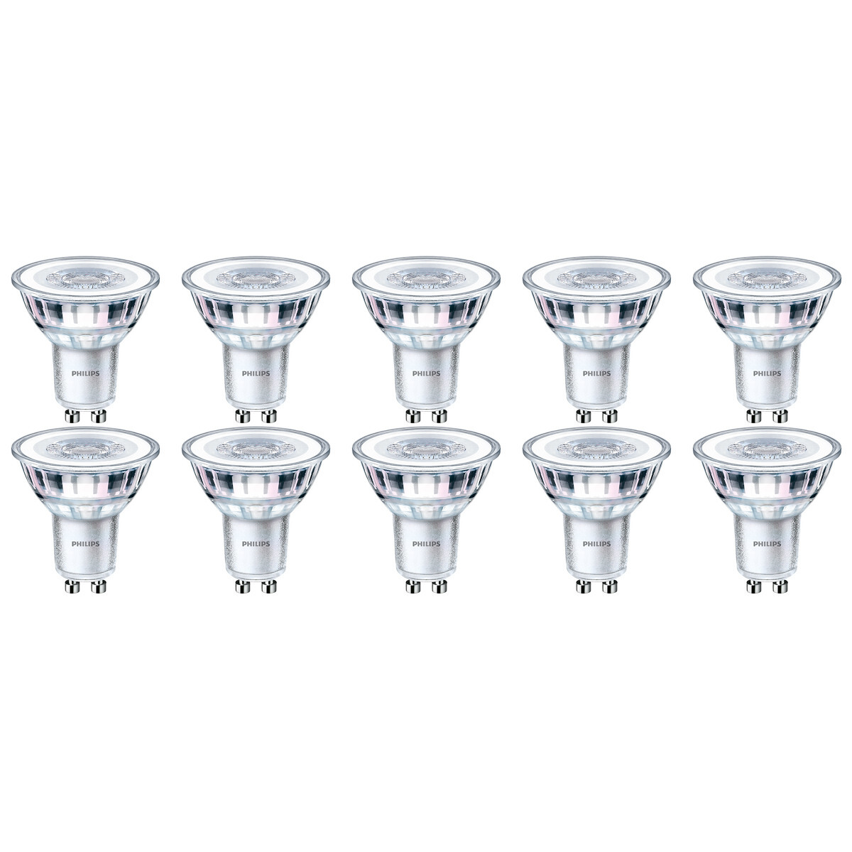 Philips - LED Spot 10 Pack - CorePro 827 36D - GU10 Fitting - Dimbaar - 5W - Warm Wit 2700K Vervangt 50W