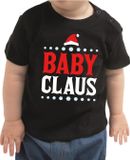 Bellatio Decorations Shoppartners Bv Kerst shirt / t-shirt zwart - Baby Claus voor peuters / kinderen - jongen / meisje 98