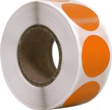 DULA 500 Etiketten Rond Oranje 20 mm op Rol
