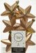 Decoris Kersthanger Sterren - 6 stuks - Camel Bruin - 7 cm - Kunststof