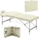 HOMCOM Massagetafel - Aluminiumlegering - 210x90x84cm - Crème
