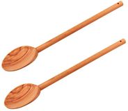Fackelmann Set van 2 houten olijfbomen keuklepels 30 cm