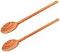 Fackelmann Set van 2 houten olijfbomen keuklepels 30 cm