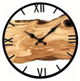 Solidchoice - Horloge mural en bois avec design classique