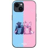 Maniacase Housse de protection iPhone 15 Plus Stitch Angel mignon bleu rose