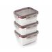 LACOR 64623 Ecoinox voedselcontainer, roestvrij staal 18/10, 260 ml, geschikt voor magnetron, oven, vriezer en vaatwasser, luchtdicht, 4 clipsluitingen, BPA-vrij