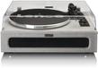 Lenco LS-440GY - Draaitafel met riemaandrijving, Bluetooth, en ingebouwde speakers - Grijs