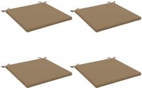 vidaXL 4-Piece SOEST Seat Cushions - 100% Polyester - Taupe