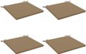 vidaXL 4-Piece SOEST Seat Cushions - 100% Polyester - Taupe