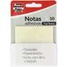Fixo Notities, transparante zelfklevende notitieblaadjes, 50 stuks à 75 x 75 mm, van kunststof, transparant, wit, herbruikbaar en waterdicht, perfect voor schoolboeken en kantoordocumenten
