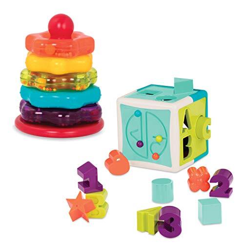 Battat BT2631Z stapelringen en vormsorteerblokje – leerspeelgoed voor kinderen
