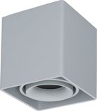 HOFTRONIC Vierkante LED Opbouwspot Esto - Kantelbaar - GU10 - Plafondspot - Binnen - Vervangbare afdekring - Grijs