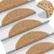 vidaXL Tapis d'escalier 15 pcs 56x17x3 cm Crème Demi-rond