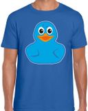 Bellatio Decorations Verkleed T-shirt heren - eend - blauw - S