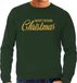 Bellatio Decorations Shoppartners Bv Foute Kersttrui / sweater - Merry Fucking Christmas - goud / glitter - groen - heren - kerstkleding / kerst outfit XL
