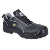 Portwest FC02 Compositelite Geveterde Veiligheidsschoen ESD Antistatisch | Zwart, 46, S1 EN ISO 20345, Unisex, Microvezel, Anti-Slip Loopzool, Dubbele Dichtheid, Composiet Neus, Oliebestendig, PU Zool