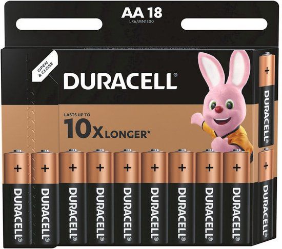 Duracell AA Alkaline Batterijen - 18 stuks