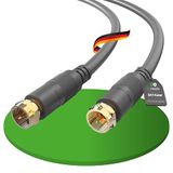 conecto Sat-kabel, antennekabel, coaxiale kabel, F-connector naar F-connector, dubbel afgeschermd, 1,50 m, zwart