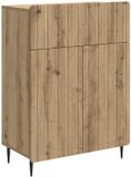 vidaXL Dressoir Artisanaal eikenhout 66 x 34,5 x 92 cm