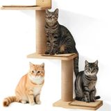 Unyqoos® Poteau griffoir rotatif et tapis de sisal pour chat peu encombrant