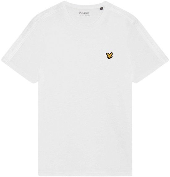 Lyle & Scott Jacquard Tape T-shirt Heren Wit Maat M