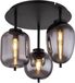 Globo Blacky Plafondlamp Zwart Glas Smoke Glas Ø 46cm E14