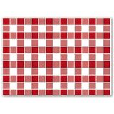 Garcia de Pou Placemats Vichy rood, cellulose, wit, 31 x 43 cm