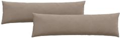 vidaXL Zitkussens 2 stuks Stof Taupe 145 x 40 cm