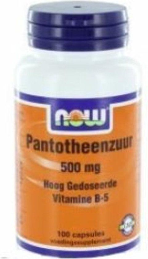 Now Foods Pantothenic Acid (Vitamine B5) - 100 mg - 100 Capsules