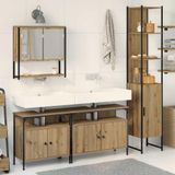 Prolenta Maison Exclusive - Sada badkamer meubels, 4 stuks, eikenhout "Artisan", composiethout