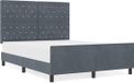 vidaXL Boxspringbed met hoofdeinde, donkergrijs, 160 x 200 cm, fluweel