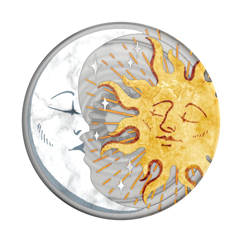 PopSockets Sun and Moon Grip - Gold, Silver, Transparent - Metal - Universal